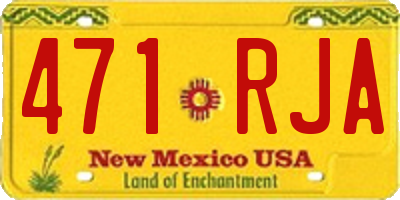 NM license plate 471RJA