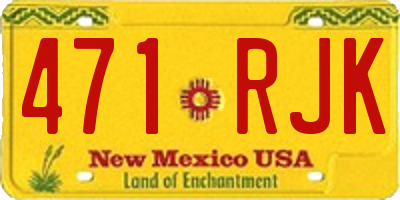 NM license plate 471RJK