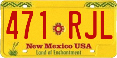 NM license plate 471RJL