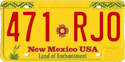 NM license plate 471RJO