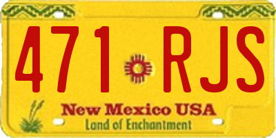 NM license plate 471RJS