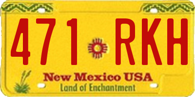 NM license plate 471RKH