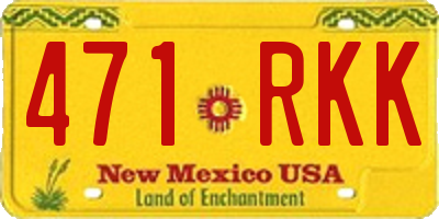 NM license plate 471RKK