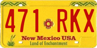 NM license plate 471RKX