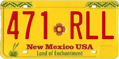 NM license plate 471RLL