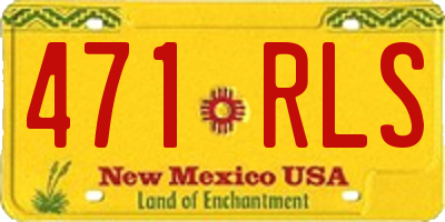 NM license plate 471RLS