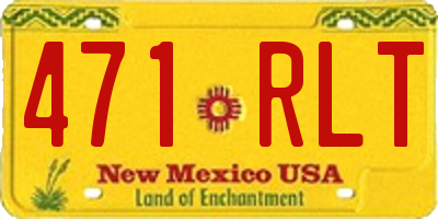 NM license plate 471RLT