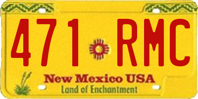 NM license plate 471RMC