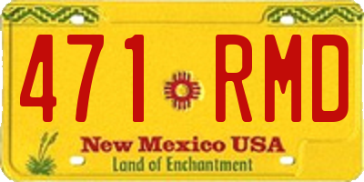 NM license plate 471RMD