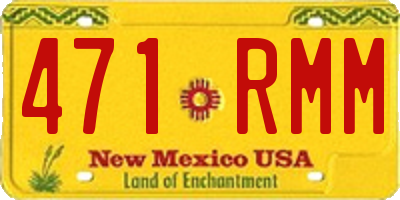 NM license plate 471RMM