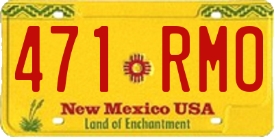 NM license plate 471RMO