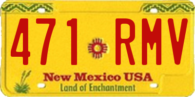 NM license plate 471RMV