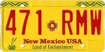 NM license plate 471RMW