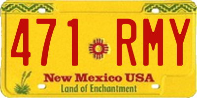 NM license plate 471RMY