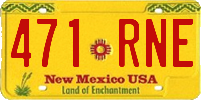 NM license plate 471RNE