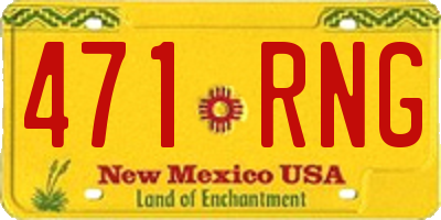 NM license plate 471RNG