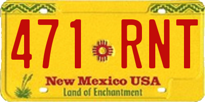 NM license plate 471RNT