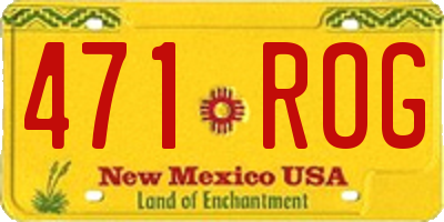 NM license plate 471ROG