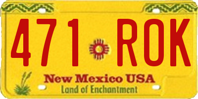 NM license plate 471ROK