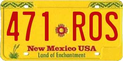 NM license plate 471ROS