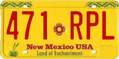 NM license plate 471RPL