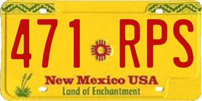NM license plate 471RPS