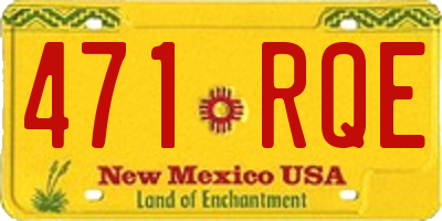 NM license plate 471RQE