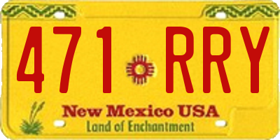 NM license plate 471RRY