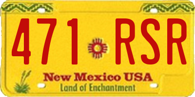 NM license plate 471RSR