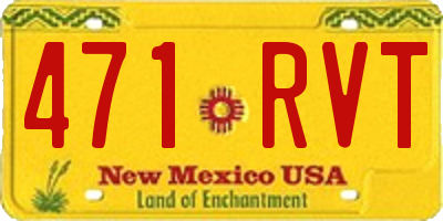 NM license plate 471RVT