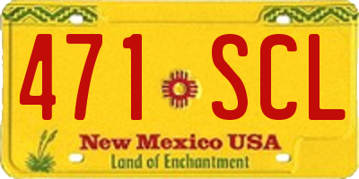 NM license plate 471SCL