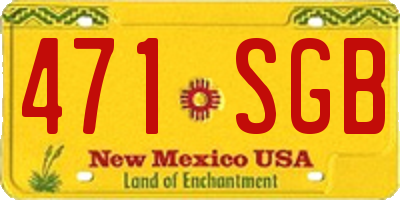NM license plate 471SGB