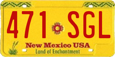NM license plate 471SGL
