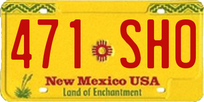 NM license plate 471SHO