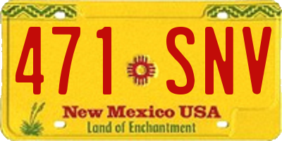 NM license plate 471SNV