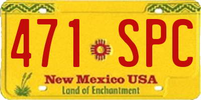 NM license plate 471SPC