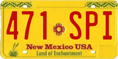 NM license plate 471SPI