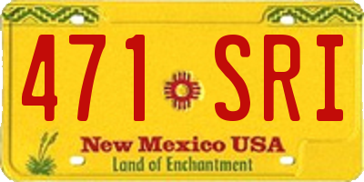 NM license plate 471SRI