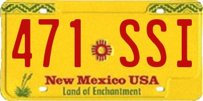 NM license plate 471SSI