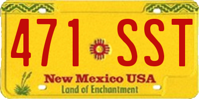 NM license plate 471SST