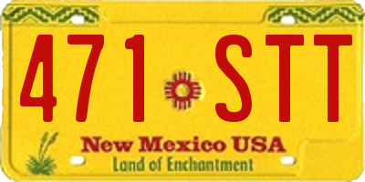 NM license plate 471STT