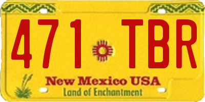 NM license plate 471TBR