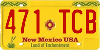 NM license plate 471TCB
