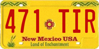 NM license plate 471TIR