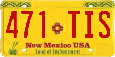 NM license plate 471TIS