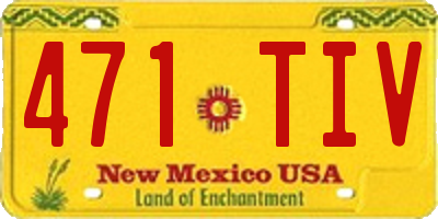 NM license plate 471TIV