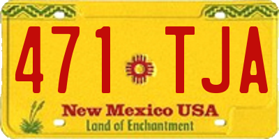 NM license plate 471TJA
