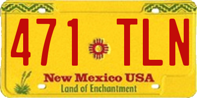 NM license plate 471TLN