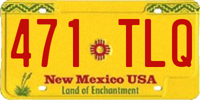 NM license plate 471TLQ