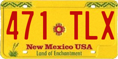 NM license plate 471TLX
